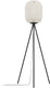 Eglo belgrave vloerlamp - e27 - 141,5 cm - zwart wit - papier