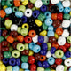 Creativ company http: www.cchobby.nl rocailles-d-4-mm-afm-6-0-gatgrootte-0-9-1-2-mm-diverse-kleuren-130-gr-1-doos