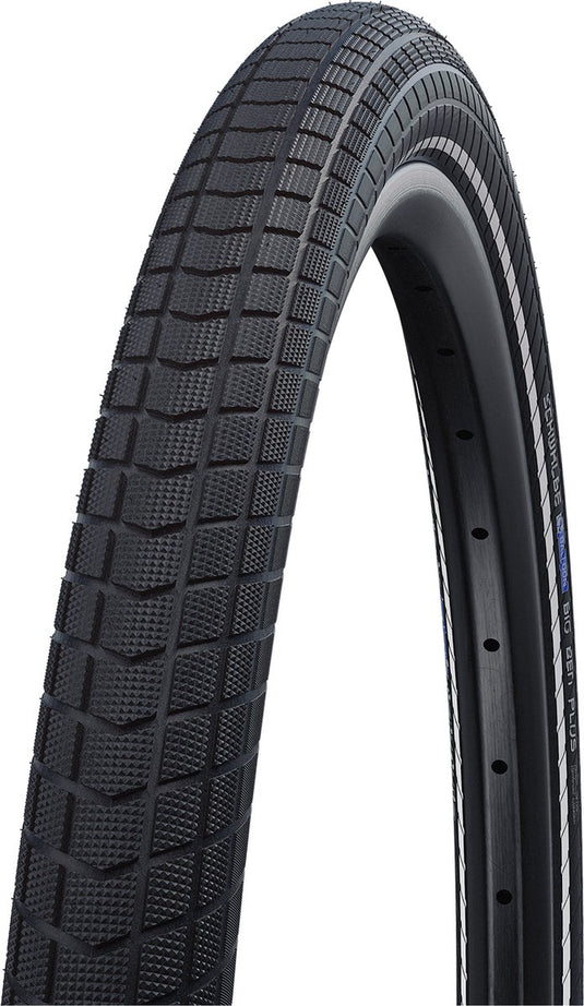 Schwalbe big ben plus performance clincher tyre 27.5x2.15 greenguard e-50 snakeskin reflex, zwart bandenmaat 55-584 | 27,5x2,15