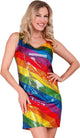Widmann pailletten jurk kleuren van de regenboog vrouw
