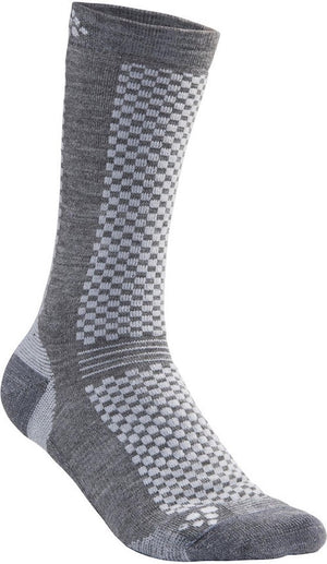 Craft 2-pack warme sokken mid - merino wollen thermo sokken - 48 - grijs 48