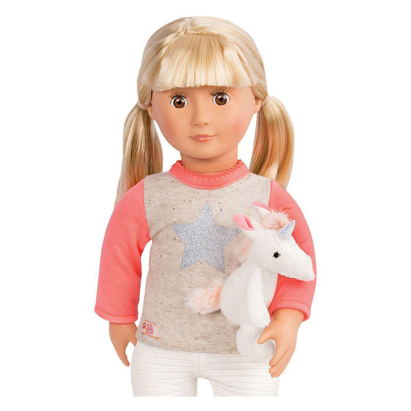 Chargez l'image dans la visionneuse de la galerie, Outfit pyjama voor poppen 45cm - eenhoorn
