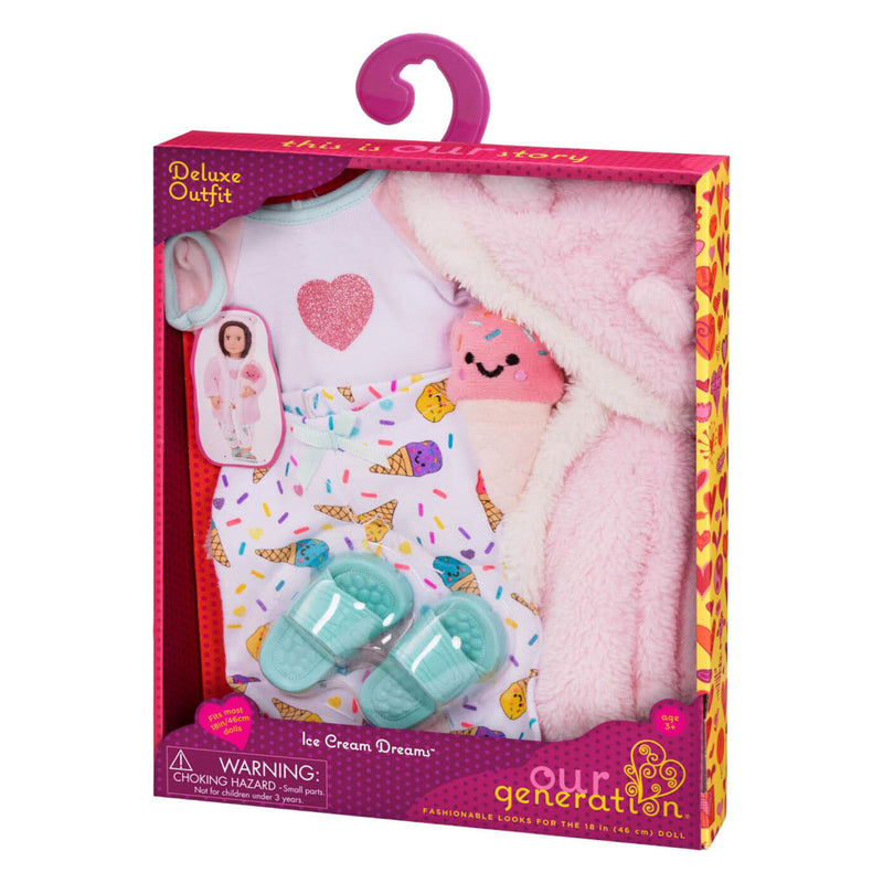 ギャラリービューアに画像をロードする, Puch deluxe outfit pyjama en kamerjas voor poppen
