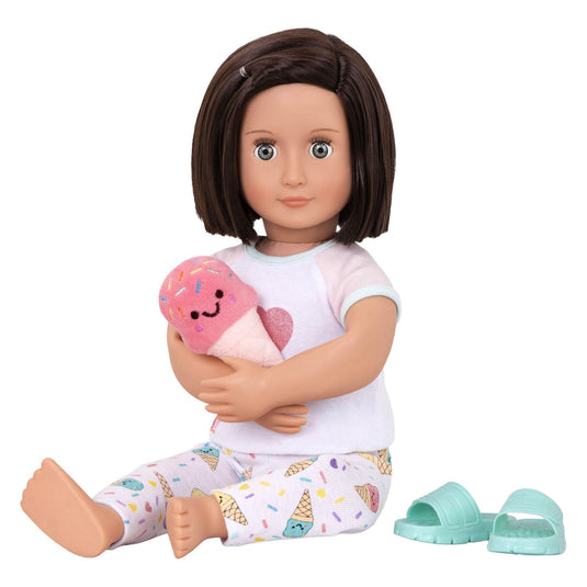 Puch deluxe outfit pyjama en kamerjas voor poppen