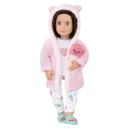 Puch deluxe outfit pyjama en kamerjas voor poppen