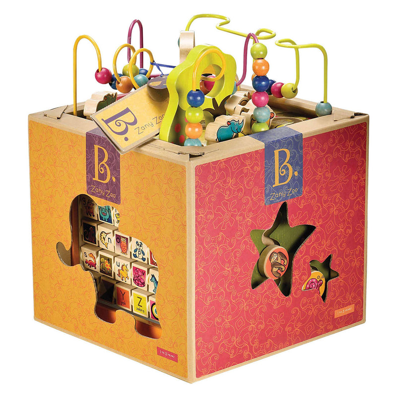Afbeelding laden in galerijviewer, Zany zoo activiteitenkubus - 35x35x46cm
