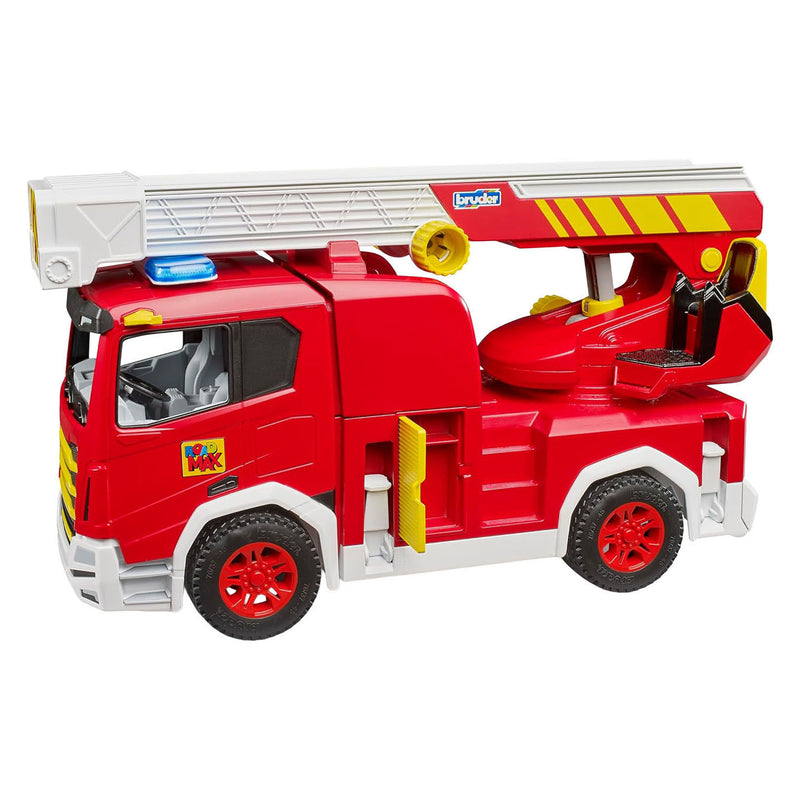 Afbeelding laden in galerijviewer, Bruder roadmax brandweerwagen met draaibare ladder
