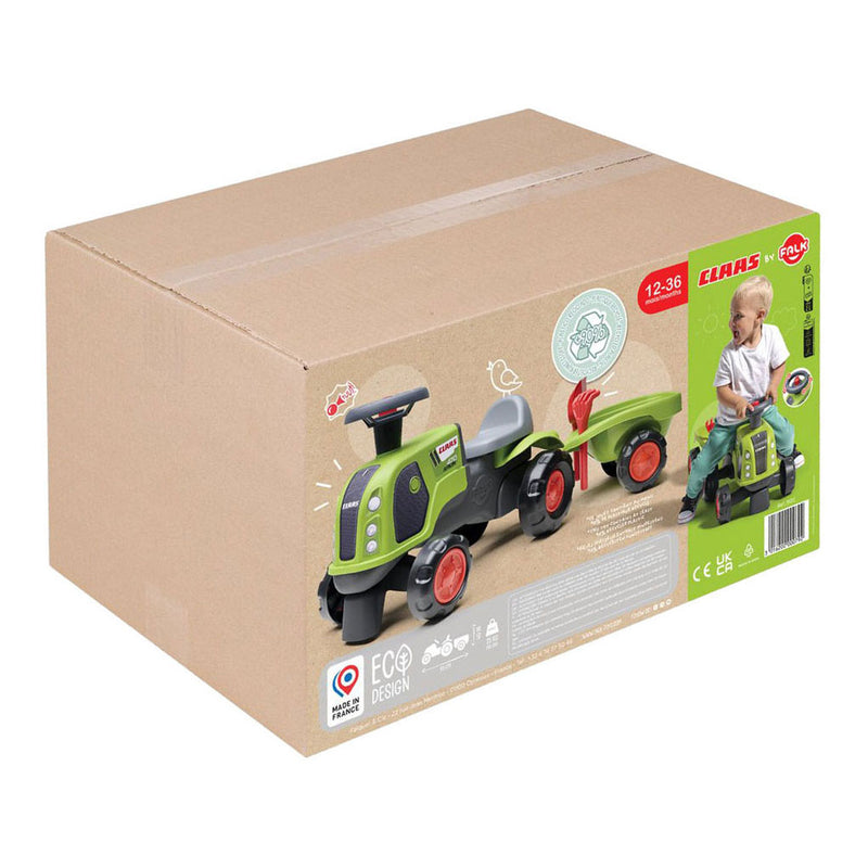 Chargez l'image dans la visionneuse de la galerie, Falk claas 470 arion ride-on groen met aanhanger + zandset
