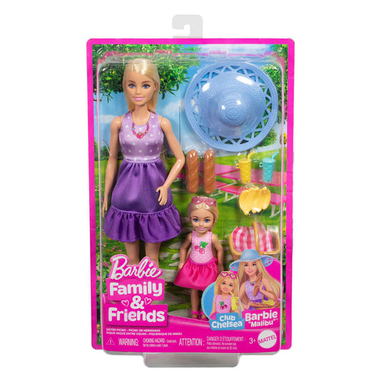 Mattel barbie malibu picknickset met chelsea pop