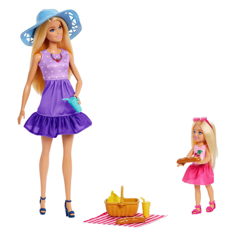 Chargez l'image dans la visionneuse de la galerie, Mattel barbie malibu picknickset met chelsea pop
