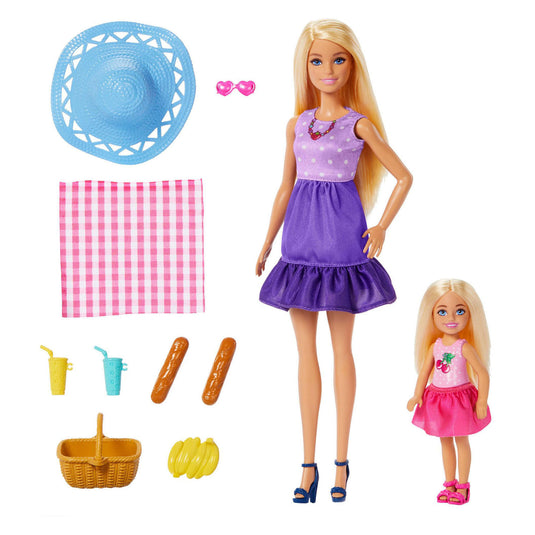 Mattel barbie malibu picknickset met chelsea pop