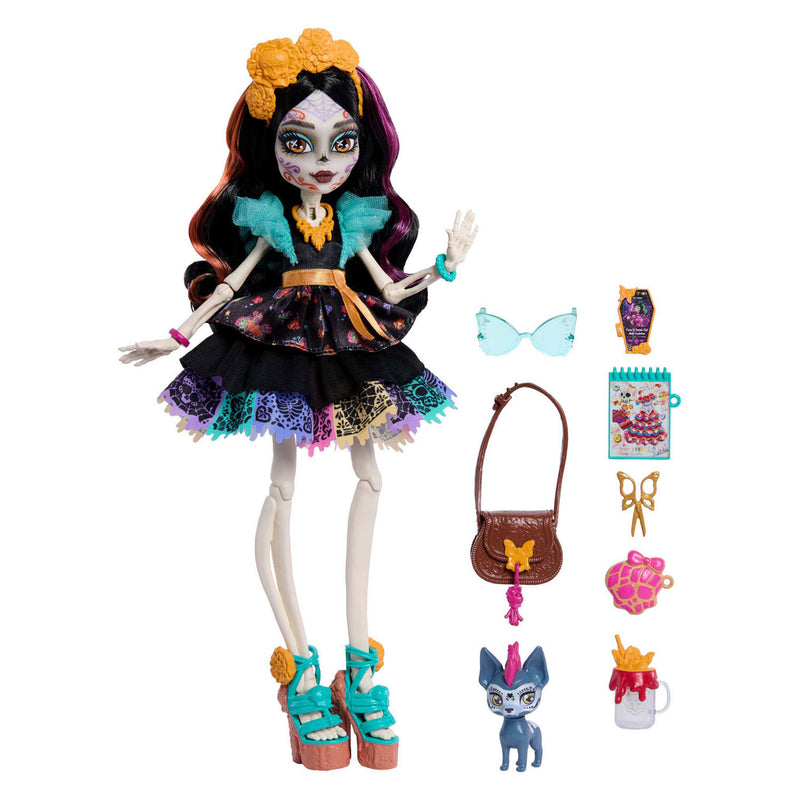ギャラリービューアに画像をロードする, Monster high skelita calaveras - modepop met huisdier candelita
