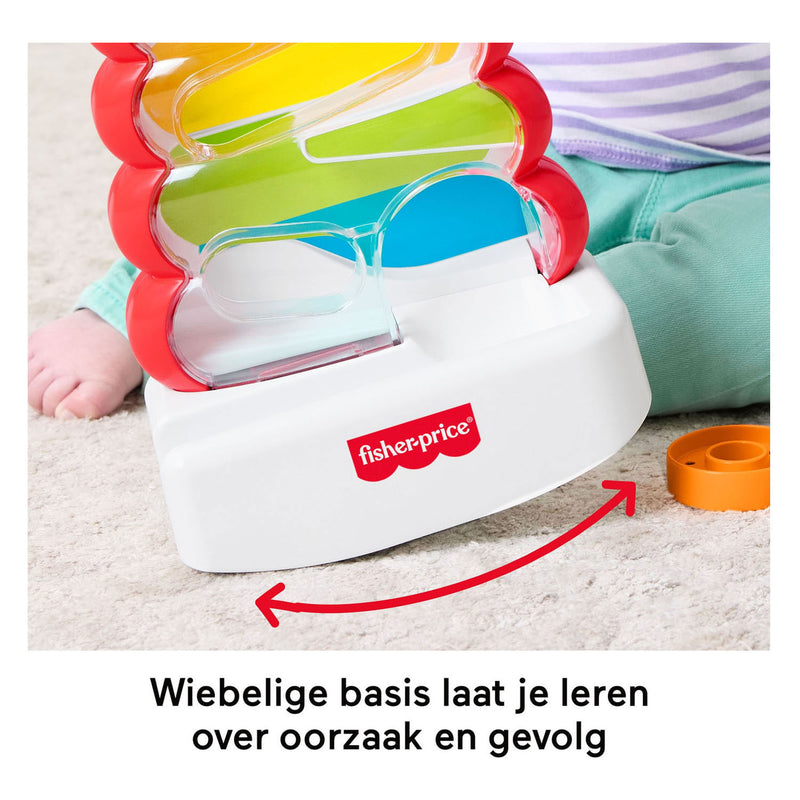 Afbeelding laden in galerijviewer, Fisher-price rollende ringen in wiebelende stapeltoren
