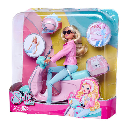 Simba steffi met scooter speelfiguur