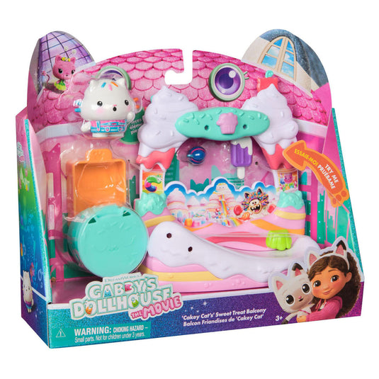 Gabby's poppenhuis gabby’s poppenhuis de film – cakey cat’s zoete balkon met speelfiguur accessoires