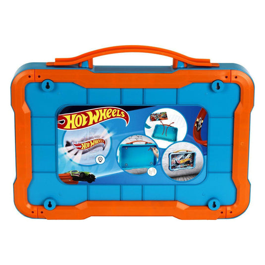 Klein toys hot wheels - verzamelkoffer - vitrine - geschikt voor 54 auto's - blauw oranje
