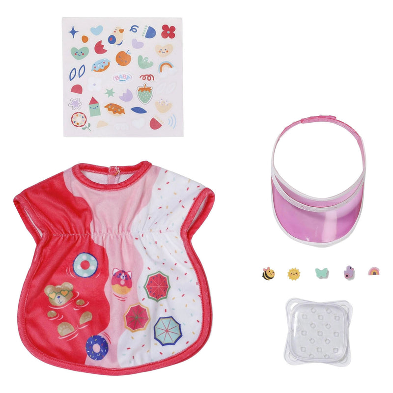 Chargez l'image dans la visionneuse de la galerie, Baby born poppen strandoutfit multicolor met zonnebescherming.
