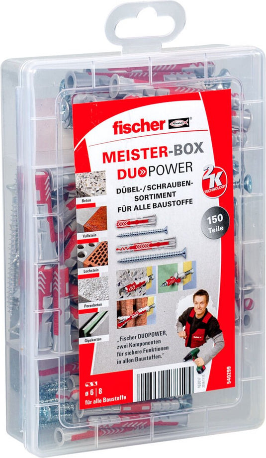 Fischer meister-box duopower kort lang + schroef (150 stuks) - 540299