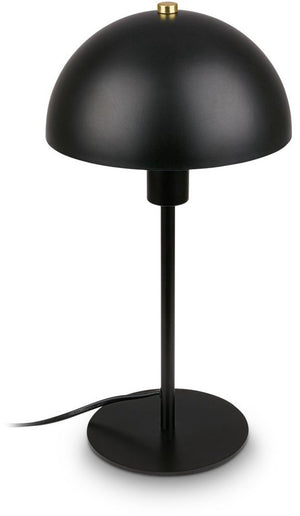 B.k.licht briloner pura – tafellamp – zwarte bedlamp – e14 fitting – met schakelaar op snoer – ø18x35 cm