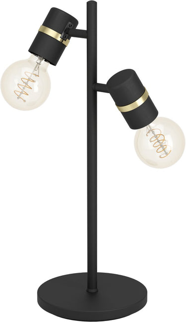 Eglo lurone tafellamp - e27 - 50 cm - zwart goud