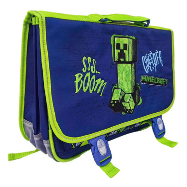Minecraft schooltas 2 compartimenten met voorzak - 31,5x41x15cm