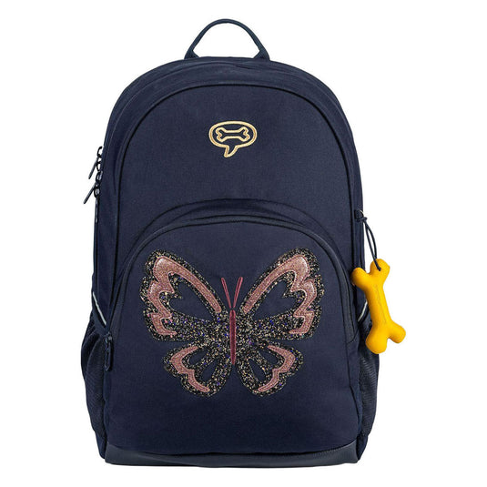 Stones and bones glitter butterfly navy aspen 3.0 rugzak
