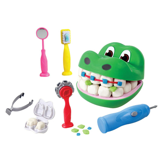 Kid's dough croco dentist klei speelset