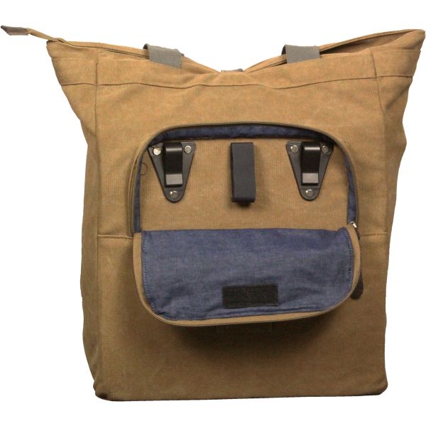 Load image into Gallery viewer, Greenlands fietstas canvas shopper 20 liter 42 x 34 x 14 cm - camel bruin
