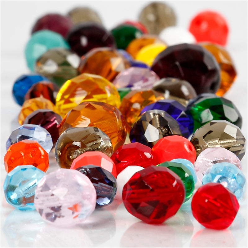 Load image into Gallery viewer, Https: www.cchobby.nl facet-glaskralen-afm-3-15-mm-gatgrootte-0-5-1-5-mm-ca-450-stuk-diverse-kleuren-400-gr-1-doos
