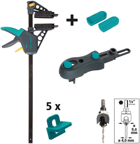 ギャラリービューアに画像をロードする, Wolfcraft - terrasbouw set - vlonderbevestiging - 11 delig - 6988000
