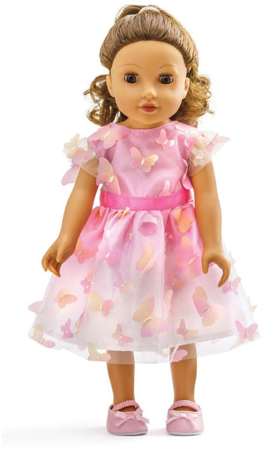 Heless pu-kleid miss butterfly, gr. 28-35 cm