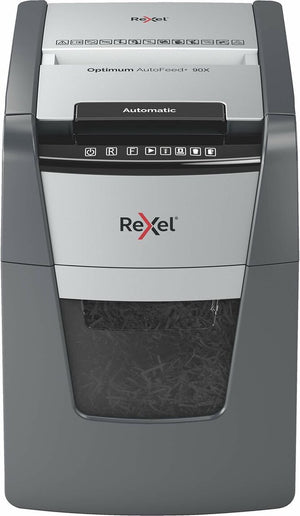 Rexel optimum autofeed 90x papierversnipperaar - p4 snippers - automatische invoer tot 90 vel - 34l - zwart