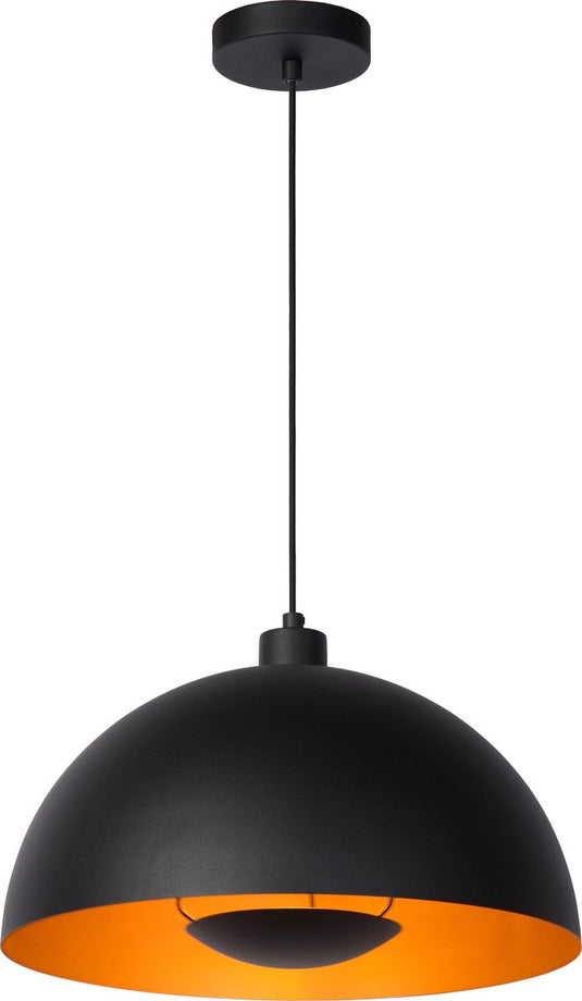 Lucide siemon - hanglamp - ø 40 cm - 1xe27 - zwart