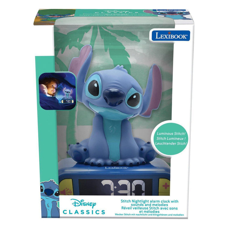 Afbeelding laden in galerijviewer, Lexibook stitch 3d digitale alarmklok met licht en geluid
