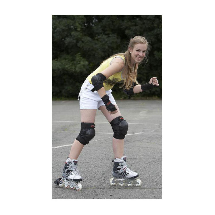 Afbeelding laden in galerijviewer, skatebeschermset 3-delig kinderen junior zwart
