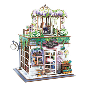 Houten bouwpakket diorama bloemenwinkel - 243dlg.