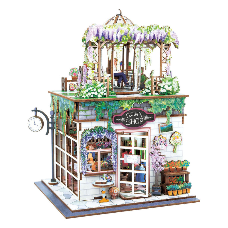 ギャラリービューアに画像をロードする, Houten bouwpakket diorama bloemenwinkel - 243dlg.
