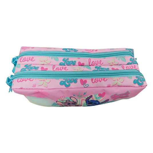 Stitch love etui met 2 compartimenten