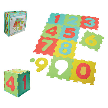 Eva vloerpuzzel 30x30x1cm cijfers 10delig