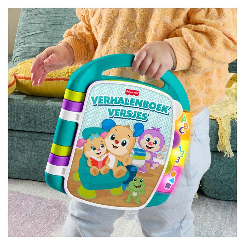 Afbeelding laden in galerijviewer, Mattel fisher-price leerplezier verhalenboek versjes - muzikaal boek met lichtjes en geluid

