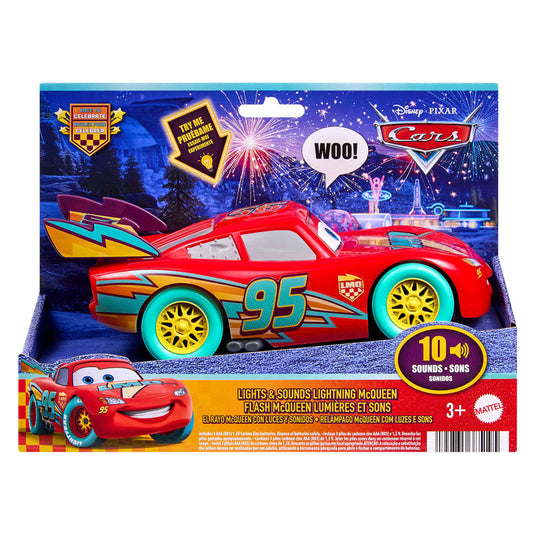 Mattel disney en pixar cars race om bliksem mcqueen te vieren - met licht en geluid