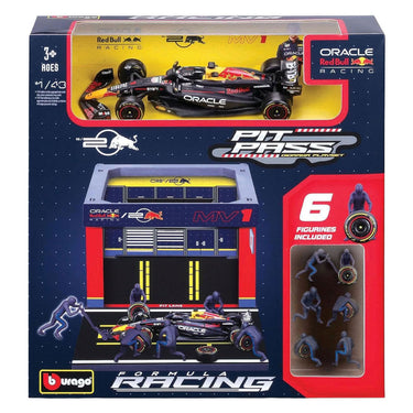 Burago red bull pit pass met max verstappen - 1:43