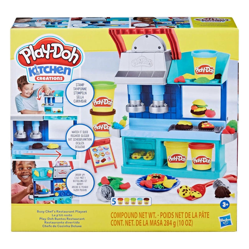 Chargez l'image dans la visionneuse de la galerie, Play-doh kitchen creations chefs drukke restaurant - 5 kleipotjes
