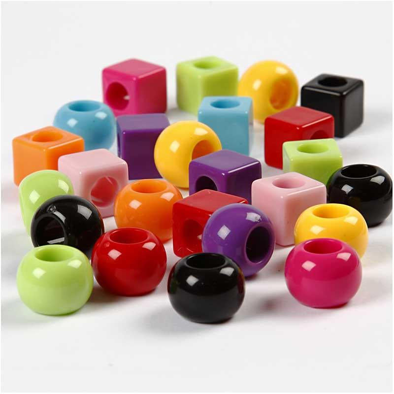 Load image into Gallery viewer, Https: www.cchobby.nl plastic-kralen-afm-11-mm-gatgrootte-7-mm-ca-60-stuk-diverse-kleuren-75-gr-150-ml-1-doos
