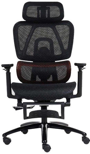 Meetion chr32 - ergonomische gaming stoel - verstelbare rugleuning - mesh design - voetensteun - 3d armleuningen - zwart