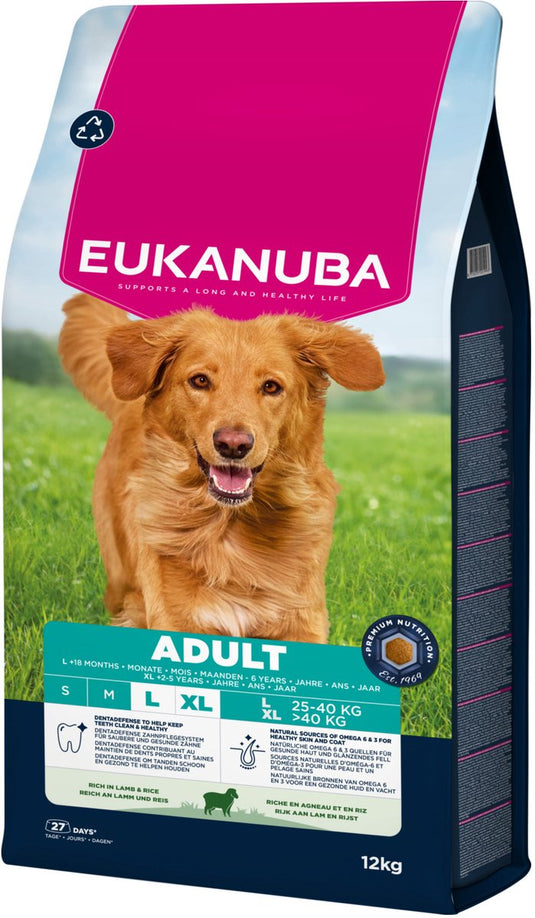 Eukanuba adult large breed lam rijst - hondenbrokken - 12 kg