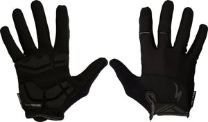 Specialized body geometry dual gel full finger gloves