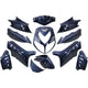 Edge plaatset 13-delig voor peugeot speedfight 2 - blauw metallic