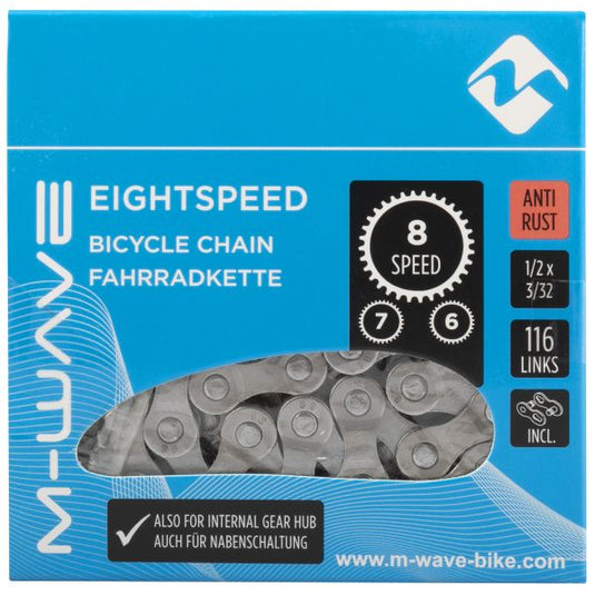 Messingschlager m-wave ketting 1 2x3 32 - 116 8v. kmc anti roest