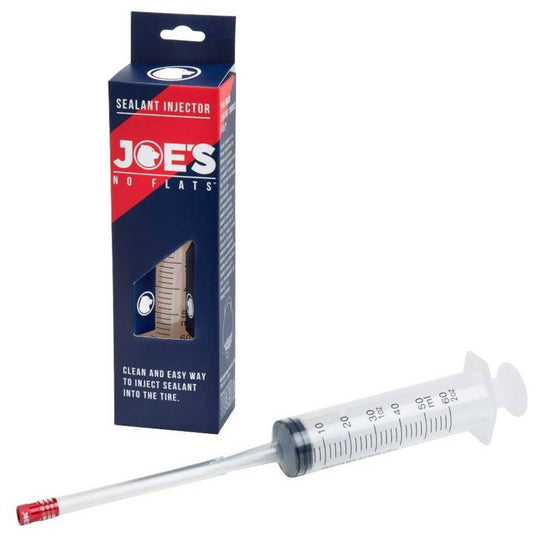 Joe's no flats Sealant injector. vulspuit veilig, schoon en makkelijk te gebruiken